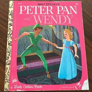Vintage Little Golden Books: Peter Pan & Wendy and Alice in Wonderland